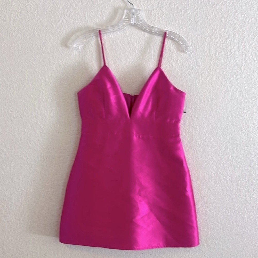 Elegant Pink Satin Dress